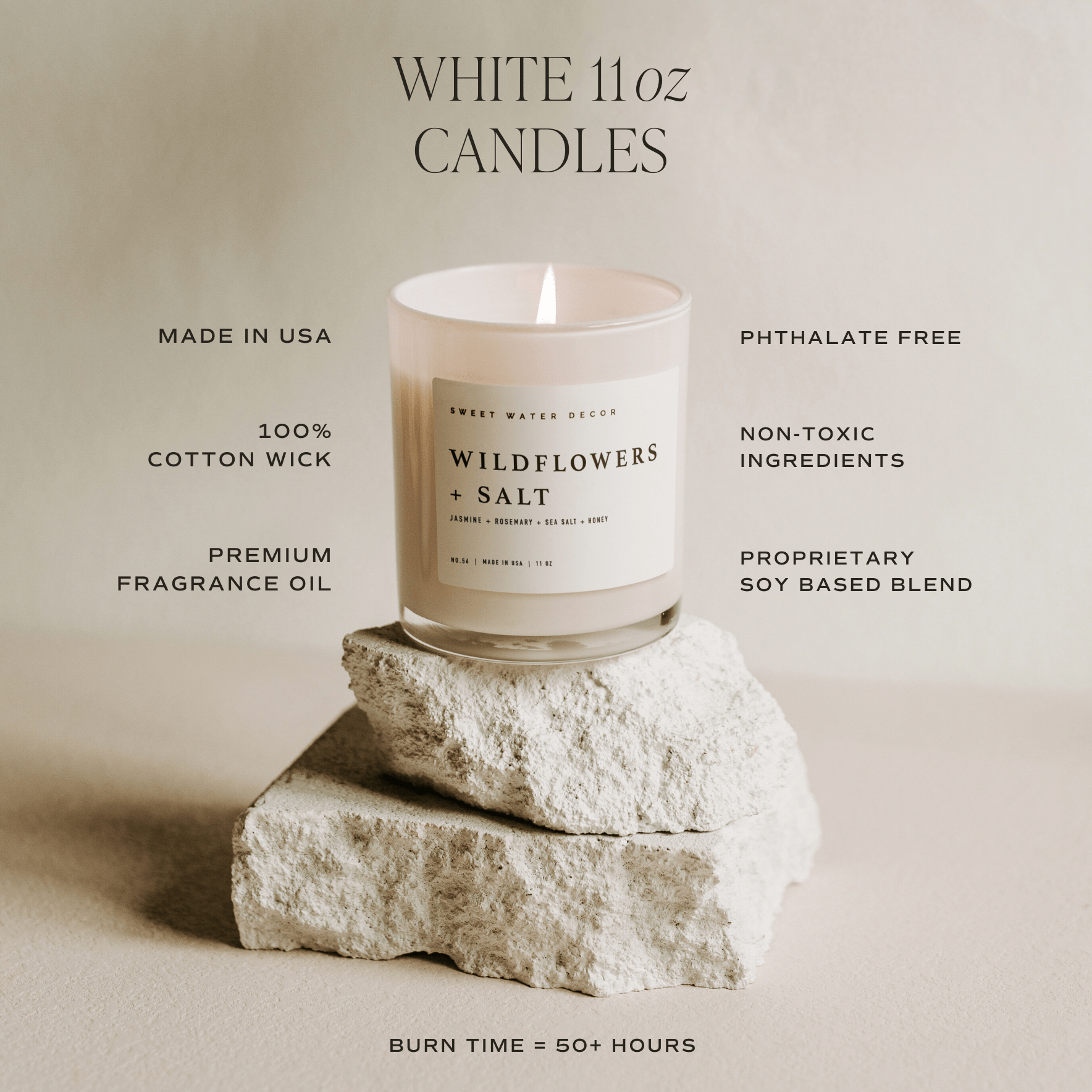 Coastal Lemon 11 oz Soy Candle - HER Home Design Boutique
